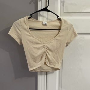 Cream crop top